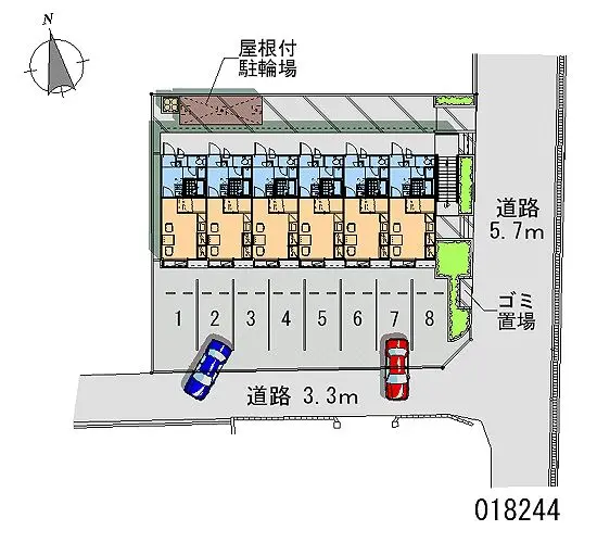 ★手数料０円★生駒郡斑鳩町興留６丁目　月極駐車場（LP）